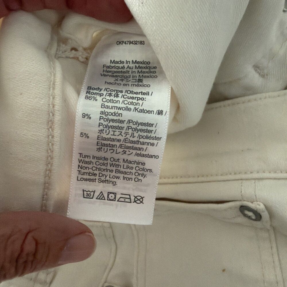 Madewell Women’s White Denim Flared Mid Rise Kick Out Jeans Size 29 - Picture 4 of 5